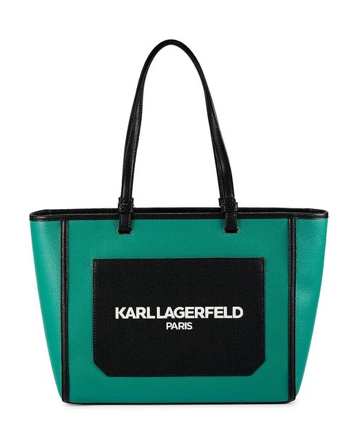 Karl Lagerfeld White Maybelle Logo Tote