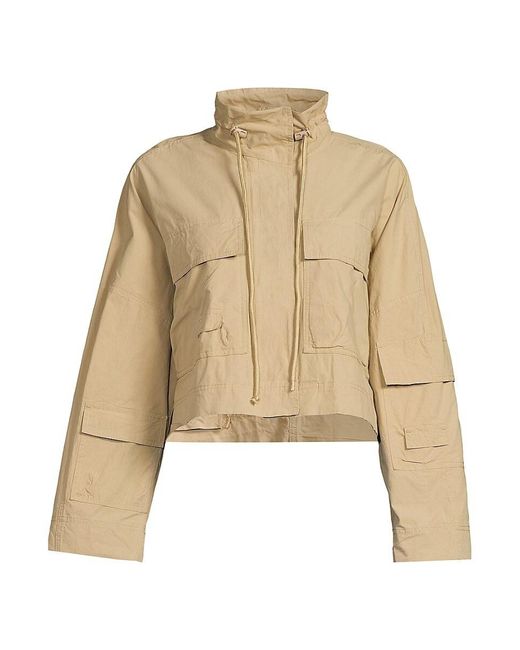 Walter Baker Natural Ronnie Cropped Cargo Jacket
