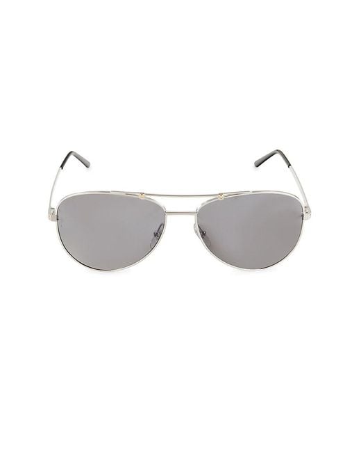 Cartier Gray 61mm Aviator Sunglasses