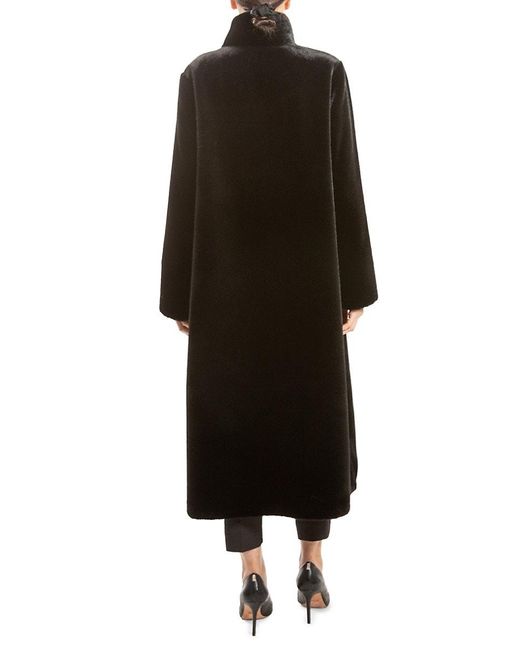 Belle Fare Black Reversible Long Swing Coat