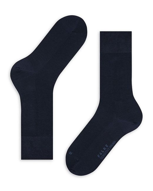 Falke Blue Sensitive Malaga Logo Crew Socks for men
