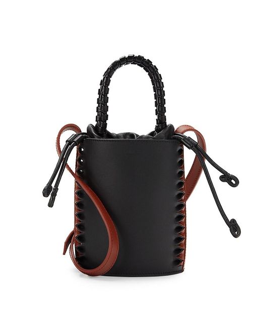 Chloé Black Leather Bucket Bag