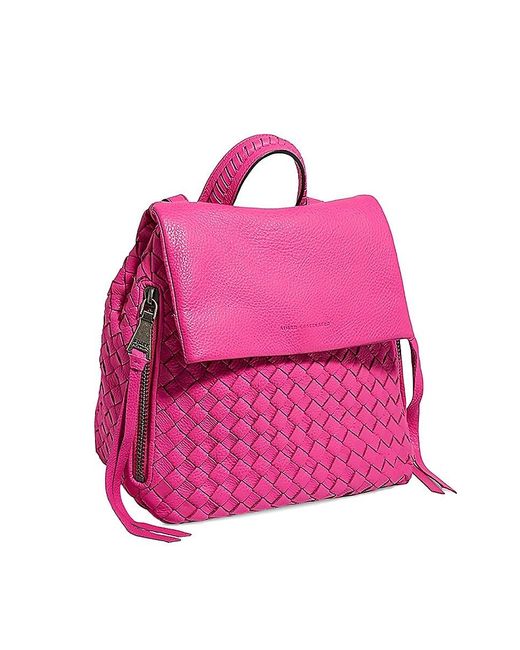 Aimee Kestenberg Pink Bali Textured Leather Backpack