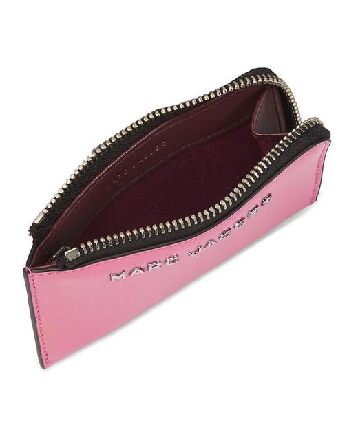 Marc Jacobs White L-Zip Card Case