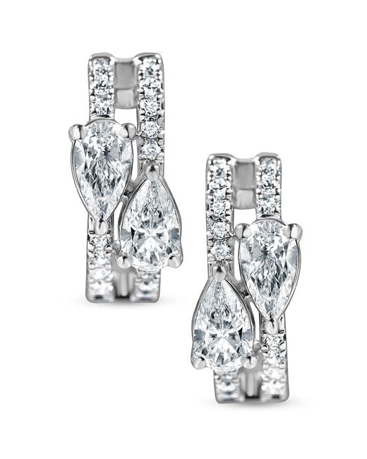 Saks Fifth Avenue White 14K & 1.50 Tcw Lab-Grown Diamond Earrings