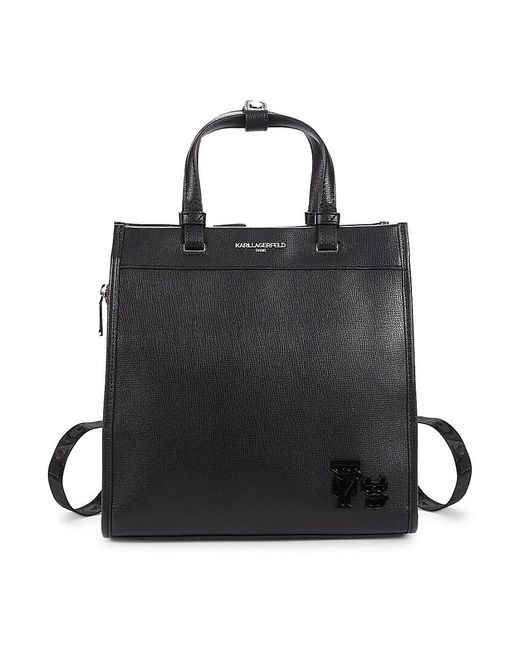 Karl Lagerfeld Black Maybelle Logo Two Way Tote