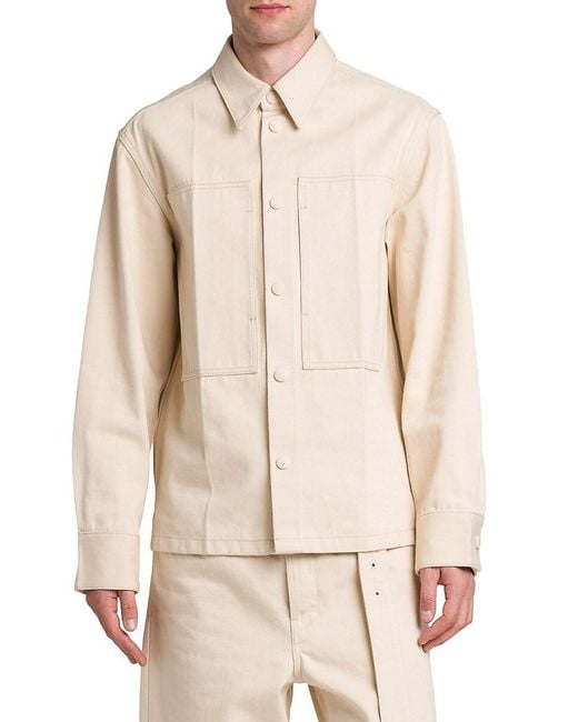 Jil Sander Natural Sea Island Denim Shirt for men