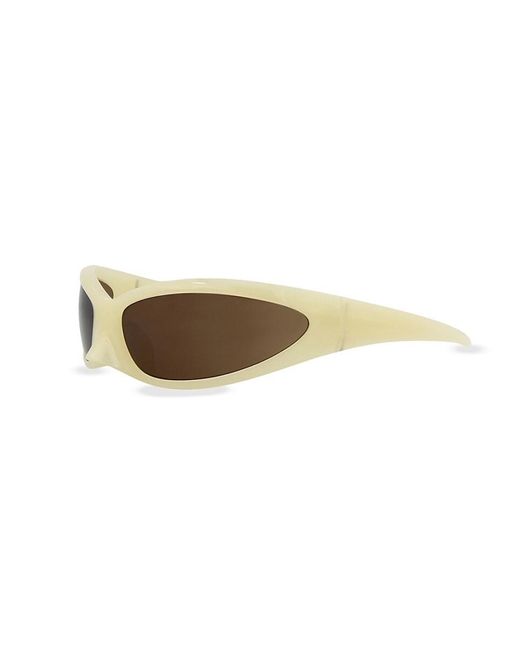 Balenciaga Natural 80mm Shield Sunglasses