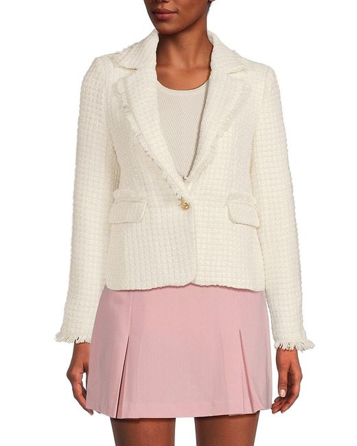 Walter Baker Natural Abby Tweed Blazer