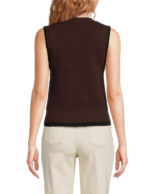 Ganni Brown Wool & Cashmere Vest