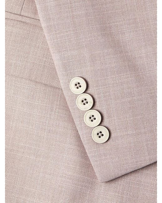 Ben Sherman Pink Stretch Slim-Fit Two-Button Blazer for men