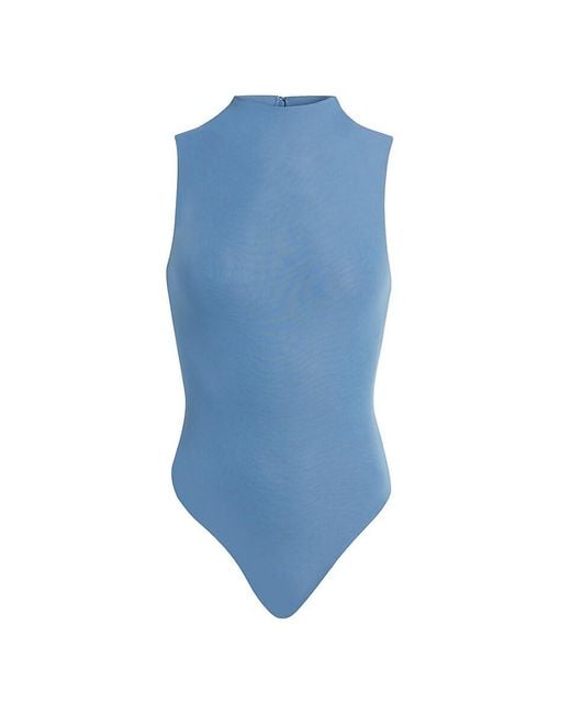 Ronny Kobo Blue Rita Sleeveless Bodysuit