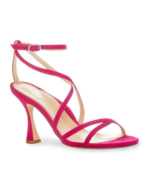 Marion Parke Pink Lottie Patent Leather Heel Sandals