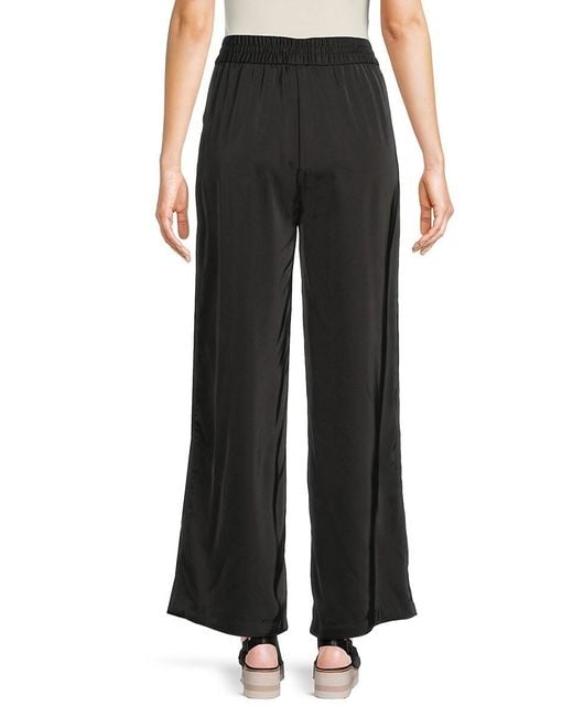 Saks Fifth Avenue Blue Satin Drawstring Pants
