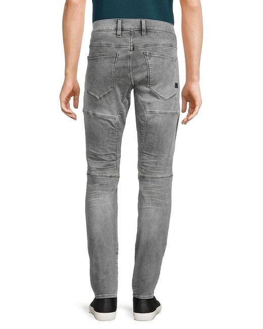 G-Star RAW Rackam 3d Skinny Fit Jeans in Gray for Men | Lyst