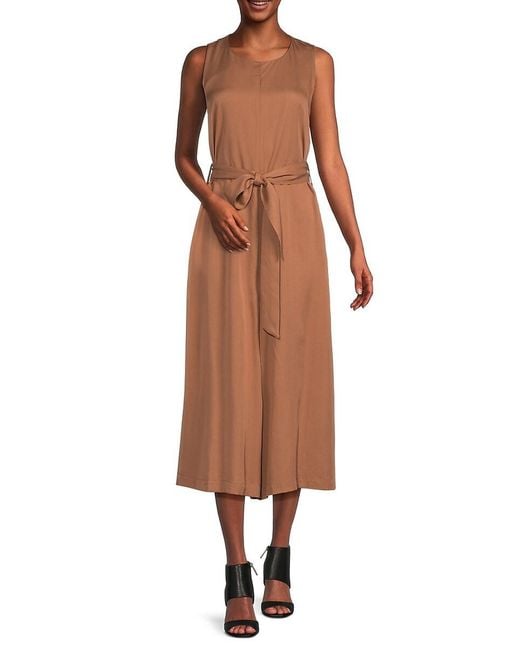 French Connection Brown Arielle Cropped Jumpsuit