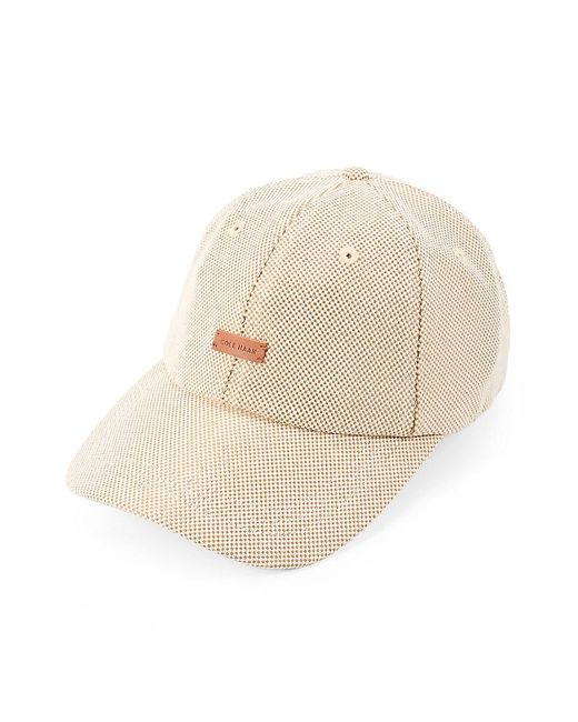 Cole Haan Natural Two-Tone Canvas Street Style Baseball Cap for men
