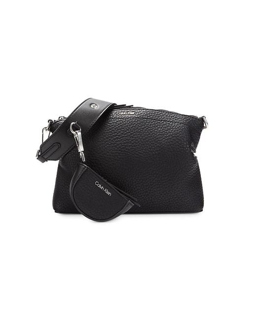 Calvin Klein Cypress Logo Crossbody Bag in Black | Lyst Calvin Klein Cypress Logo Crossbody Bag in Black | Lyst