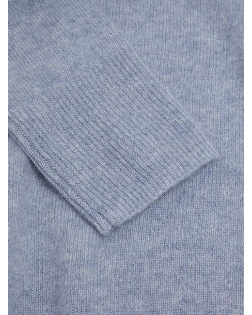 Saks Fifth Avenue Blue Solid 100% Cashmere Sweater
