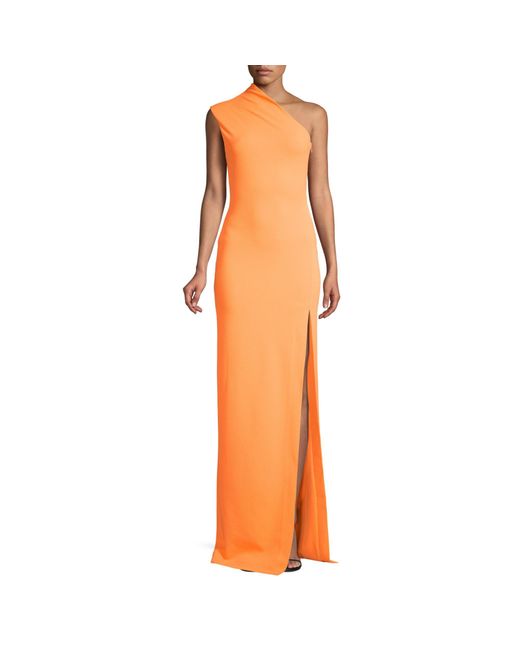 Solace London Orange Averie One-shoulder Gown