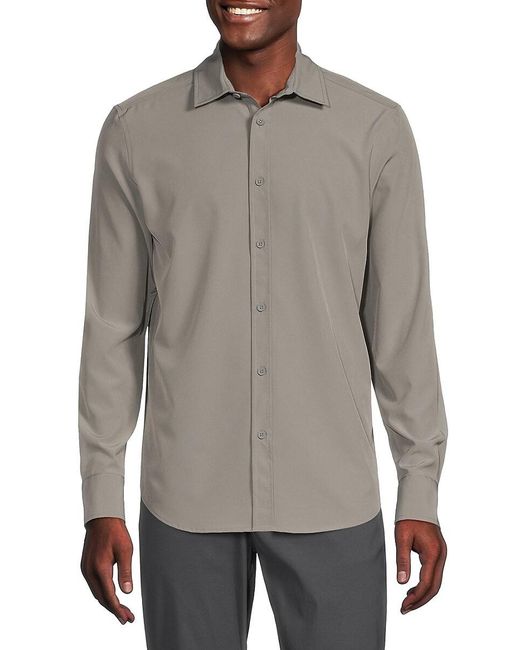 Kenneth Cole Gray Solid Shirt for men
