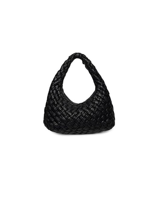 Walter Baker Black Indie Weaved-Leather Hobo Bag