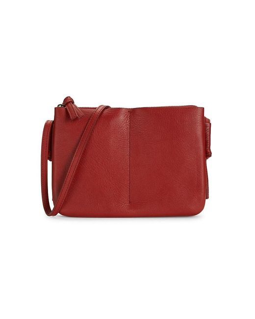 Madewell Knotted Leather Crossbody Bag in Red Lyst