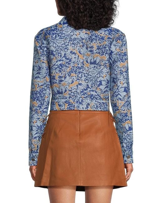 Derek Lam Blue Marc Floral Jacket