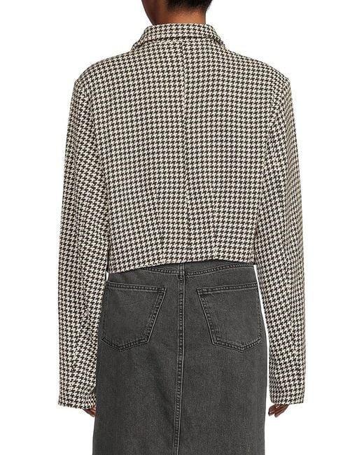 DL1961 Gray Vika Houndstooth Cotton Jacket