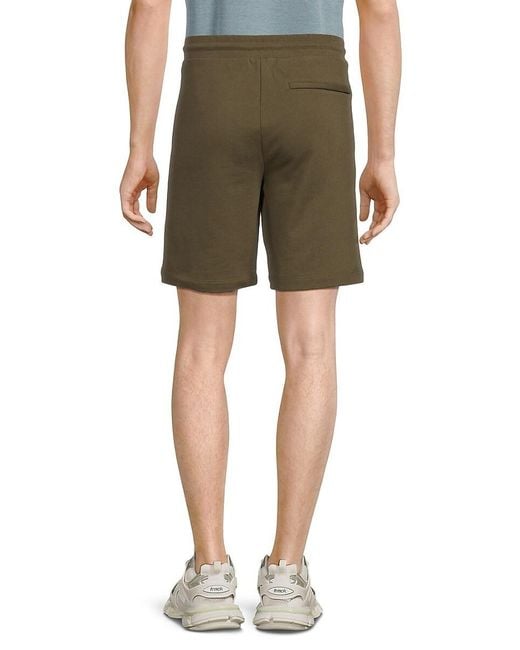 Theory Green Essential Solid Sweatshorts for men