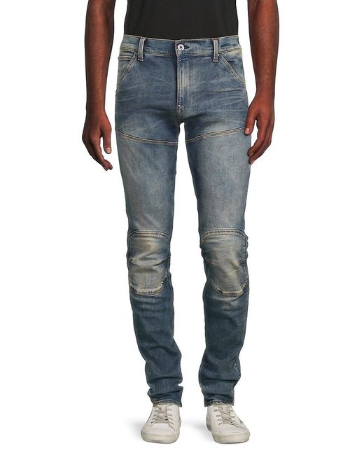 G-Star RAW Blue 3D Skinny Jeans for men