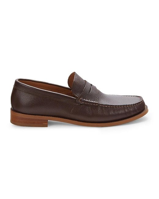Donald J Pliner Miles Leather Penny Loafers in Brown | Lyst