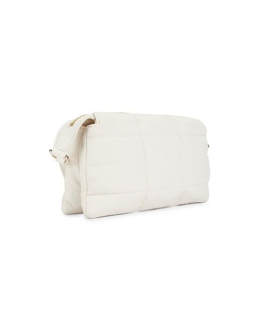 Furla White Logo Quilted Crossbody Bag