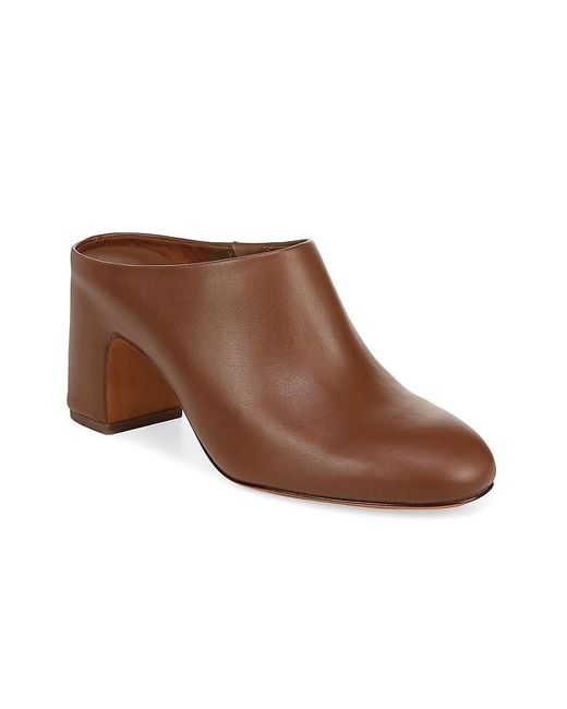 Vince Brown Tala 70mm Leather Mules