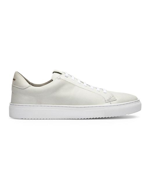 Gernie NYC White Slip On Low-Top Leather Sneakers for men