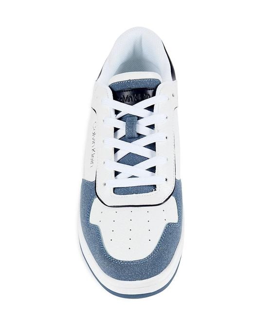 Calvin Klein Blue Colorblock Platform Sneakers for men