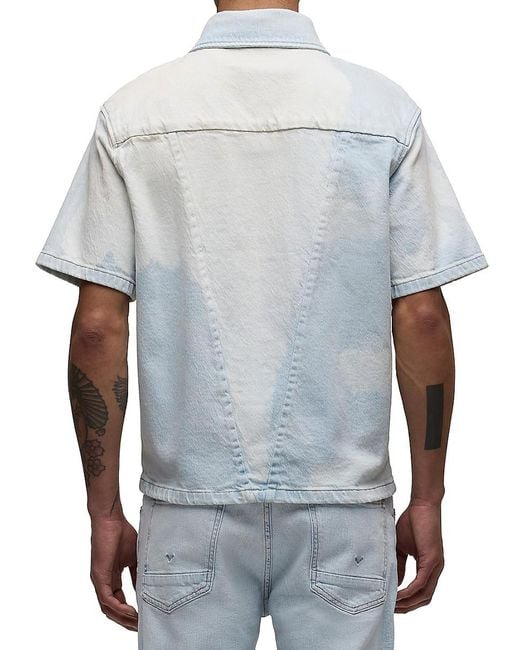Hudson Blue Sun-Bleached Short-Sleeve Shirt for men
