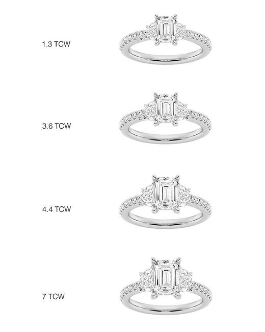 Saks Fifth Avenue White Saks Fifth Avenue Build Your Own Collection Platinum Gold Lab Grown Diamond Engagement Ring