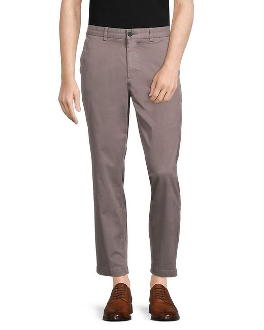 HUGO Gray Jimi Flat Front Pants for men