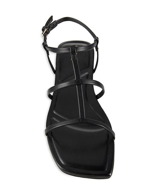 Marc Fisher Black Marris 19Mm Strappy Flat Sandals