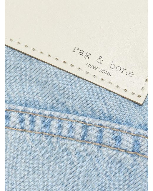 Rag & Bone Blue Logan Mid-Rise Straight-Leg Jeans