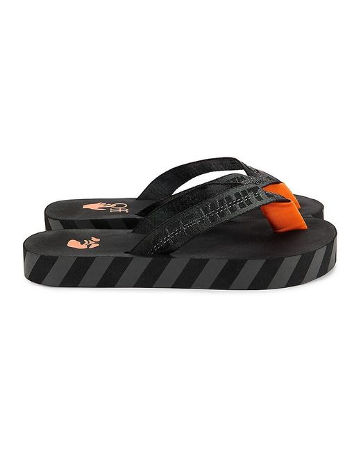 off white flip flops men's