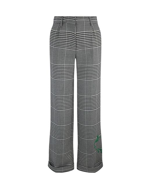 Off-White c/o Virgil Abloh Gray Pied Depoule Formal Pants