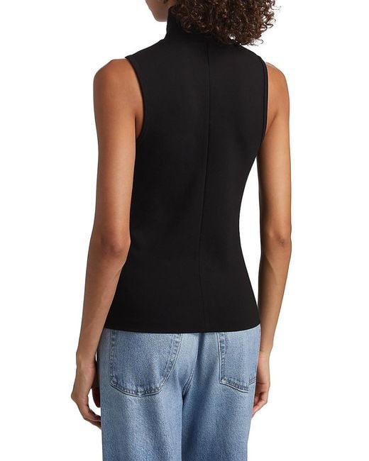 Rag & Bone White Irina Ponte Turtleneck Tank