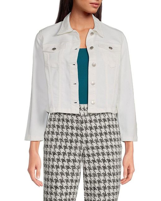 Tommy Hilfiger Gray Cropped Denim Jacket
