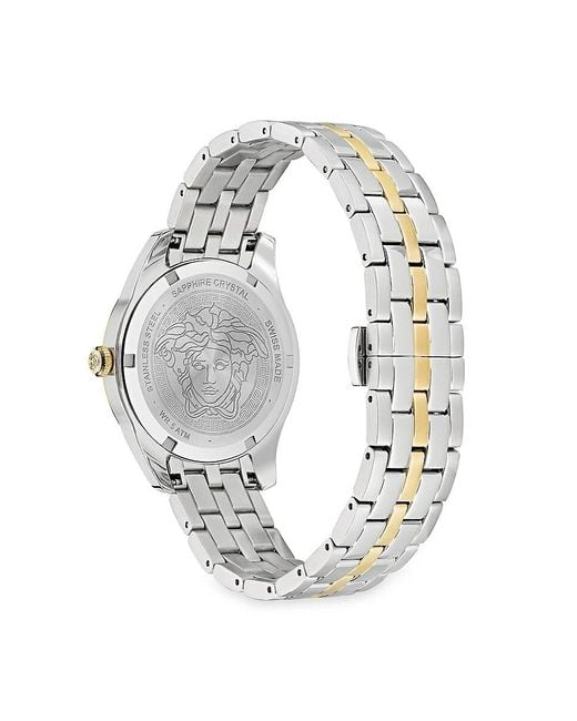 Versace Metallic Stainless Steel Bracelet Watch/42Mm