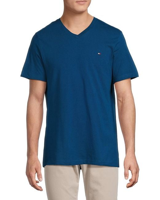 Tommy Hilfiger Blue Core Flag Tee for men
