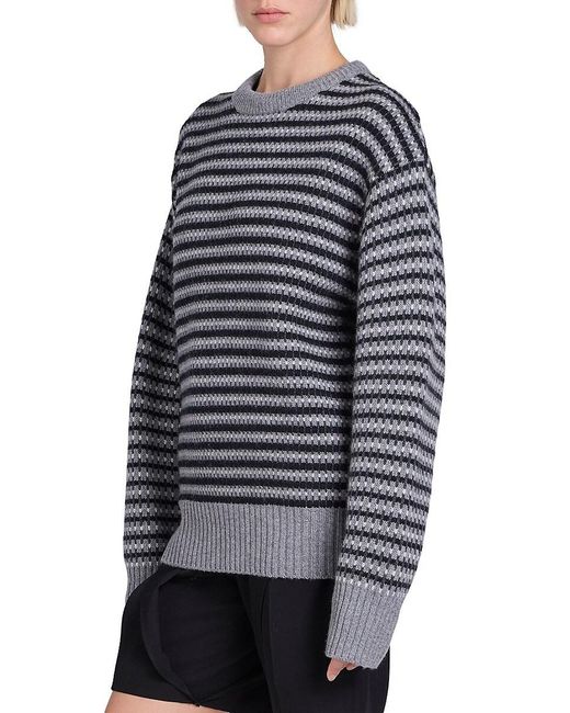 J.W. Anderson Gray Wool Striped Jumper