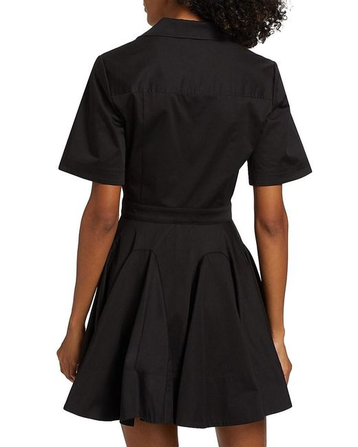 Jason Wu Black Circular Godet Shirtdress