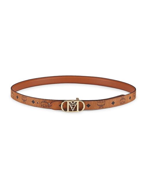 MCM Brown Mode Travia Reversible Leather Belt